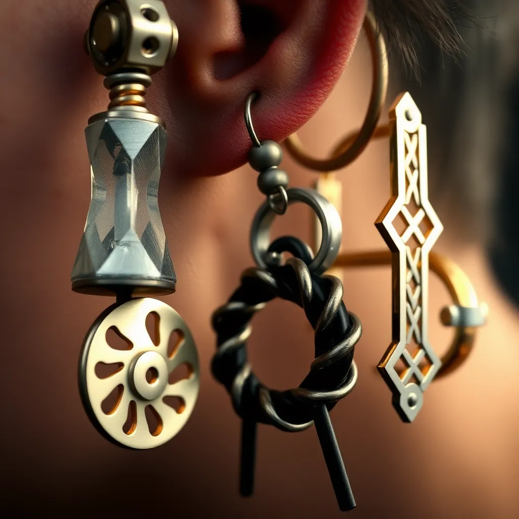 Earon Men's Industrial Earrings: A Fashion Evolution